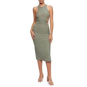 Jonathan Simkhai Kaya Cutout Detail Compact Ribbed Body-Con Dress Size XS